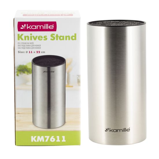 Подставка для ножей Kamille KM-7611 из нержавеющей стали