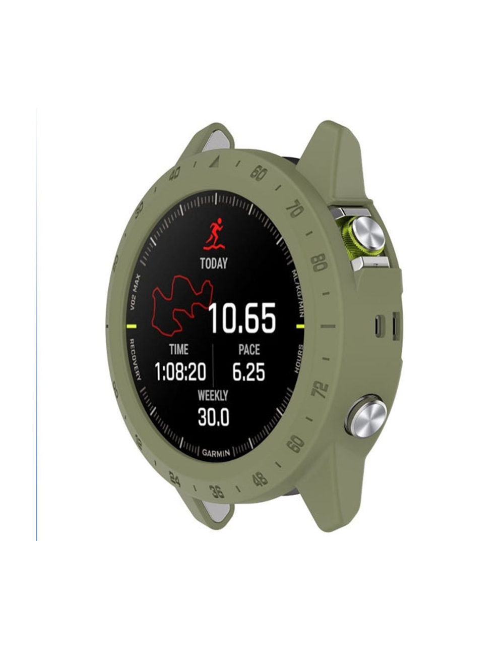 Защитный бампер чехол для часов Garmin MARQ Gen 2 Adventurer Athlete Aviator Captain Golfer материал TPU (Зеленый Хаки)