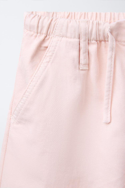 ZARA БРЮКИ WIDE LEG, РОЗОВЫЙ