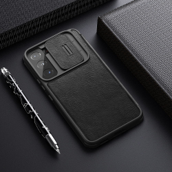 Кожаный чехол-книжка Nillkin Leather Qin Pro для Samsung Galaxy S22 Plus