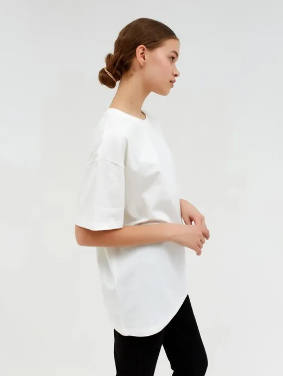 Футболка женская MINAKU: Оversize, цвет экрю, р-р 48