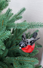 Фарфоровая игрушка "Снегирь"