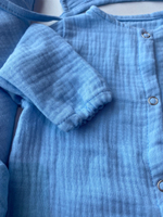 Муслиновый комплект на выписку лето "With Love" 4 пр. (Одеяло, пояс, комбинезон, шапочка) (Цвет: Серый)