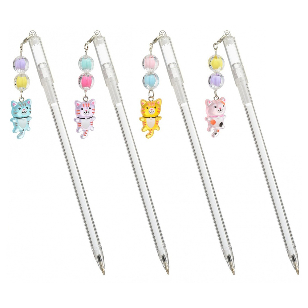 Ручка шариковая, Basir, синие чернила, серия "Котята", с брелоком, 40 шт