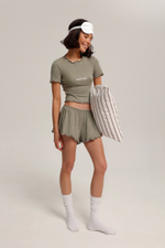 Шорты из жатого хлопка