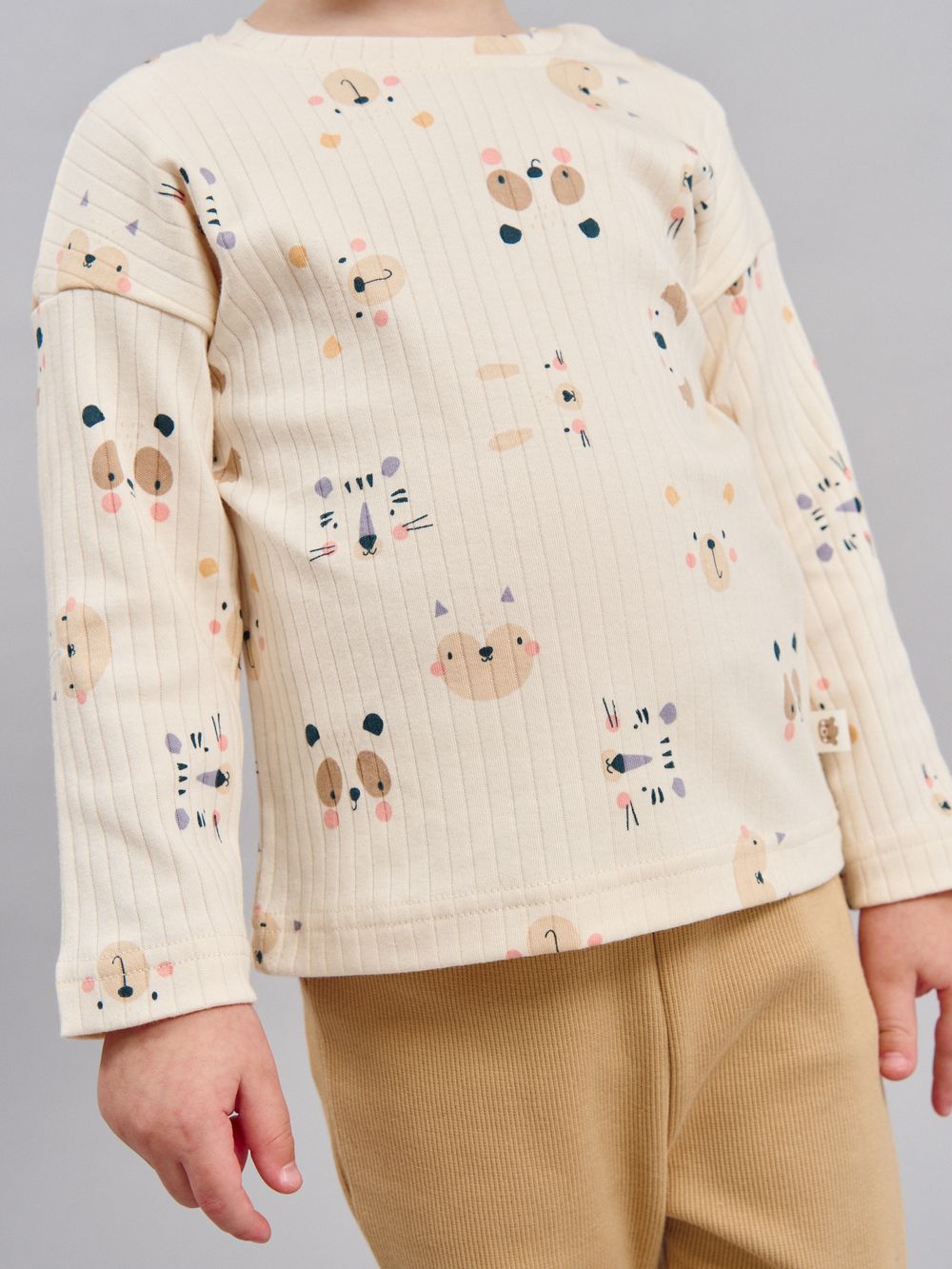 Лонгслив "Веселые мордашки" 0+