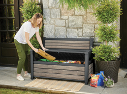 Скамья - сундук Keter Deco Garden Bench ashwood