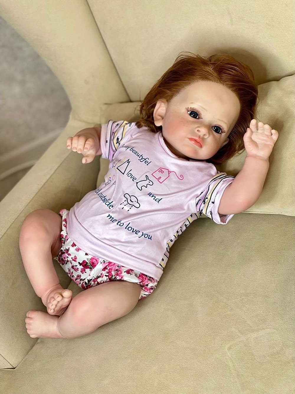 Кукла Реборн мягконабивная 60см в пакете (FA-175)