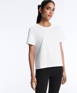 Oysho Футболка из смесового хлопка, белый