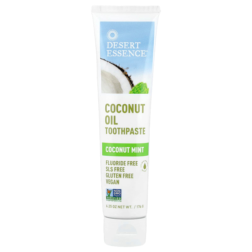 Desert Essence, Зубная паста с кокосовым маслом, Кокос и мята, 6,25 унции (176 г)