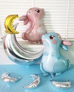 Шар (30''/76 см) Фигура, Милый зайка, Розовый, 1 шт.