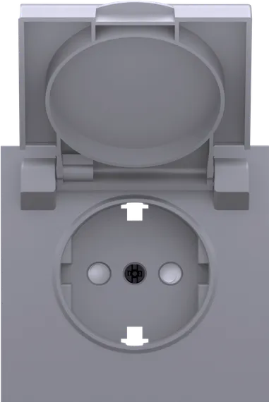 Donel S08 серый графит накладка для розетки Schuko с заземлением, с крышкой, 16A 250 В~, серия DB