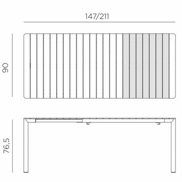 Стол пластиковый раздвижной Tevere 147