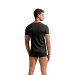 Мужская футболка черная с глубоким U-вырезом GAUVINE 5002