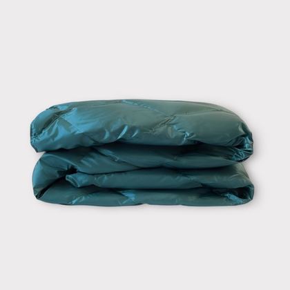 Дорожный плед-пончо пуховый 130х170 German Grass Travel Cape Plaid бирюзовый Бирюзовый