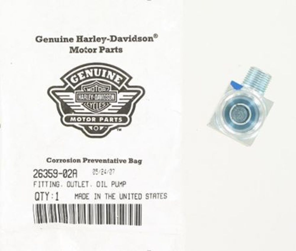 26359-02A Фитинг масляного насоса Harley-Davidson- 70% sale