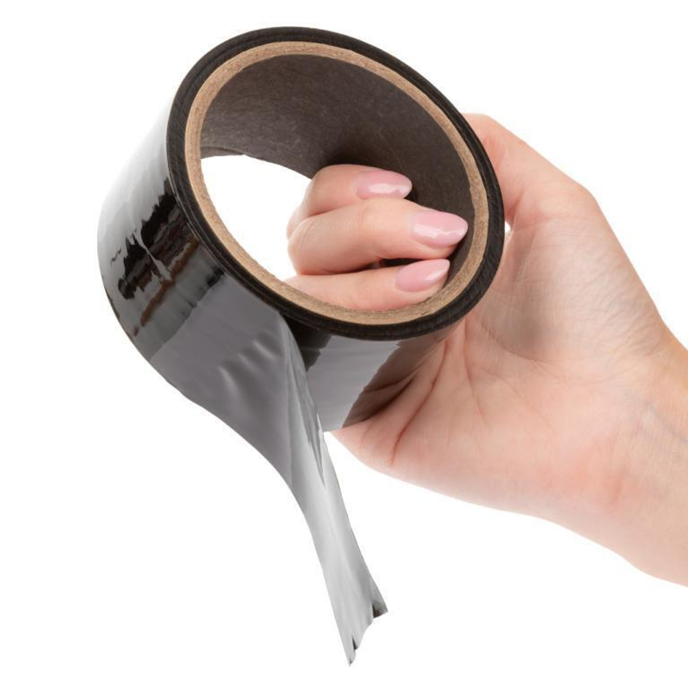 Черный скотч для связывания Bondage Tape - 18 м. (Цвет: черный)