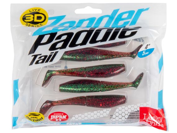 Виброхвосты LJ 3D Series ZANDER PADDLE TAIL 4.0in (10.00)/Z14 5шт.
