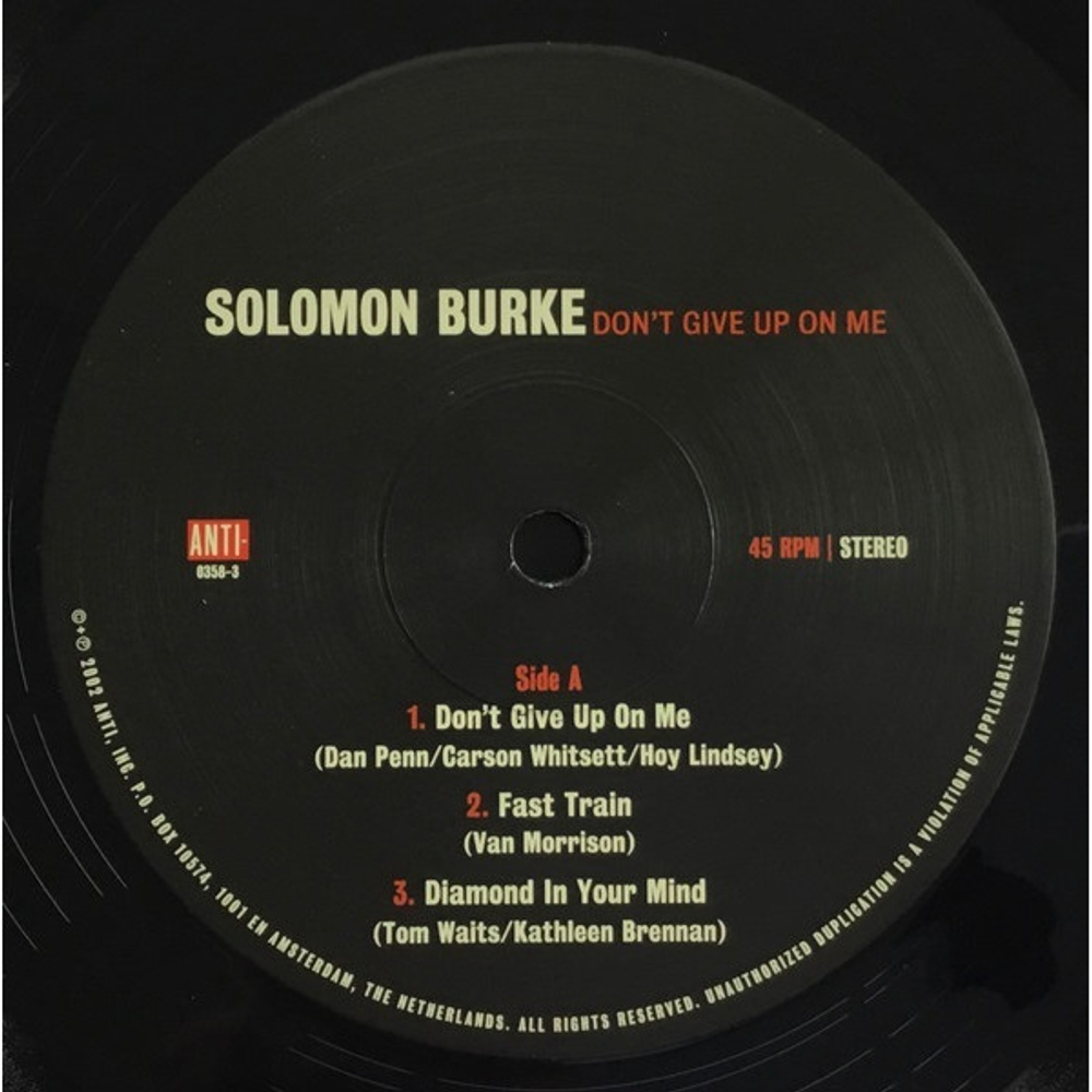 Solomon Burke / Don't Give Up On Me (2LP)