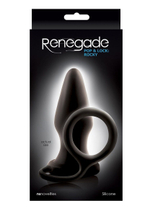 Эрекционное кольцо с анальной пробкой Pop & Lock Rocky (Цвет: черный)