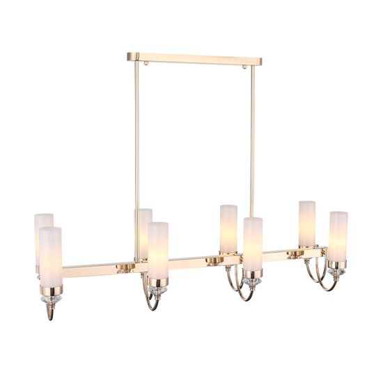 SL1402.263.08 Люстра подвесная ST-Luce Латунь/Прозрачный E14*8 40W Elegra