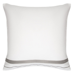 Набор из двух наволочек из сатина белого цвета с серым кантом из коллекции essential, 70х70 см