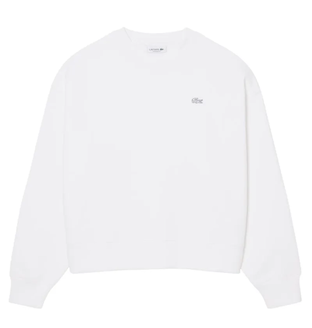 Женская Кофта теннисная Lacoste Oversized Double Face Jersey - white