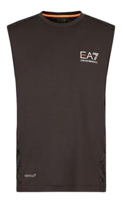 Мужская теннисная футболка EA7 Man Jersey Tank - raven