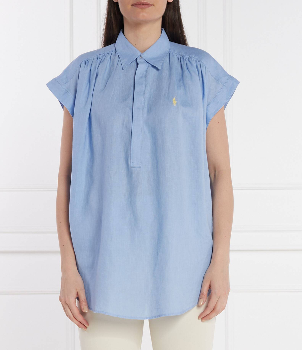 Льняная рубашка POLO RALPH LAUREN - голубой(211935131)