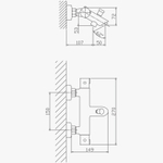 Смеситель для ванны термостатический Haiba HB 60809, хром