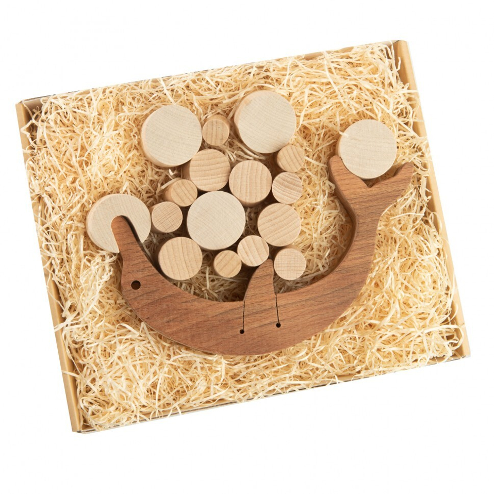 Деревянный балансир Дельфин Леснушки