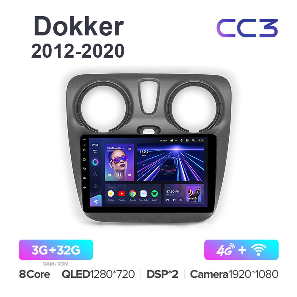 Teyes CC3 9"для Renault Dokker 2012-2020