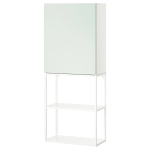 Навесной шкаф - ENHET IKEA/ ЭНХЕТ ИКЕА,   60x32x150 см, белый/серо-зеленый