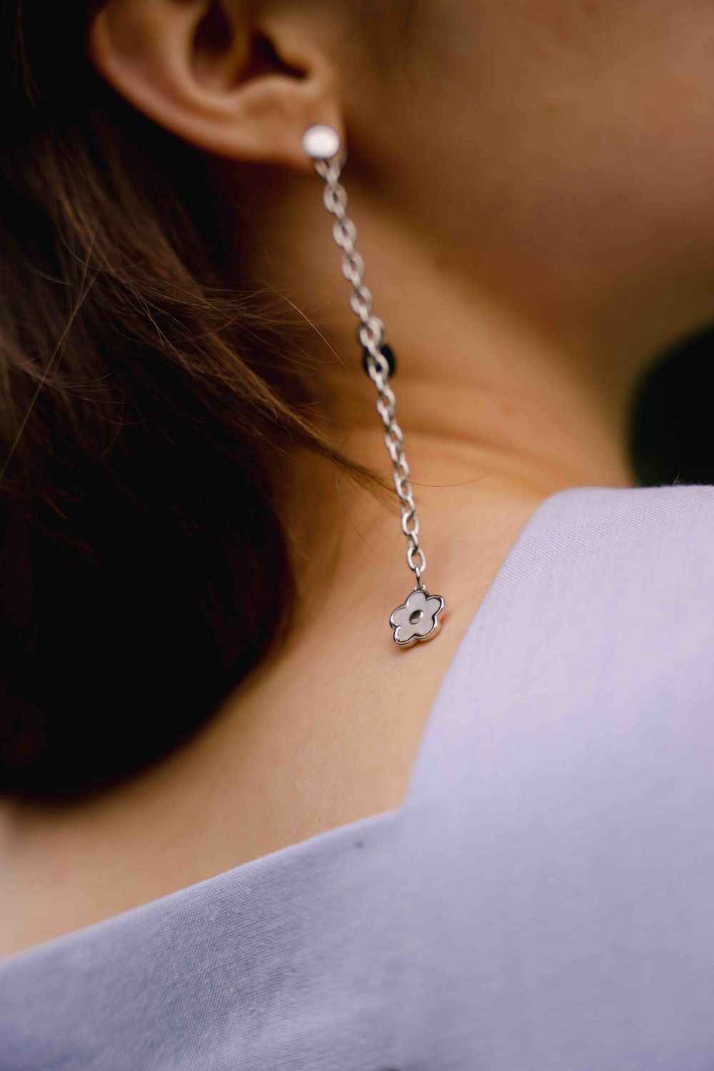 Моносерьга Before.Swine Twins Flower Chain