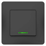 BLANCA С/У 1-клавишный ПЕРЕКЛЮЧАТЕЛЬ (сх.6) с подсв.,10А, 250В, АНТРАЦИТ