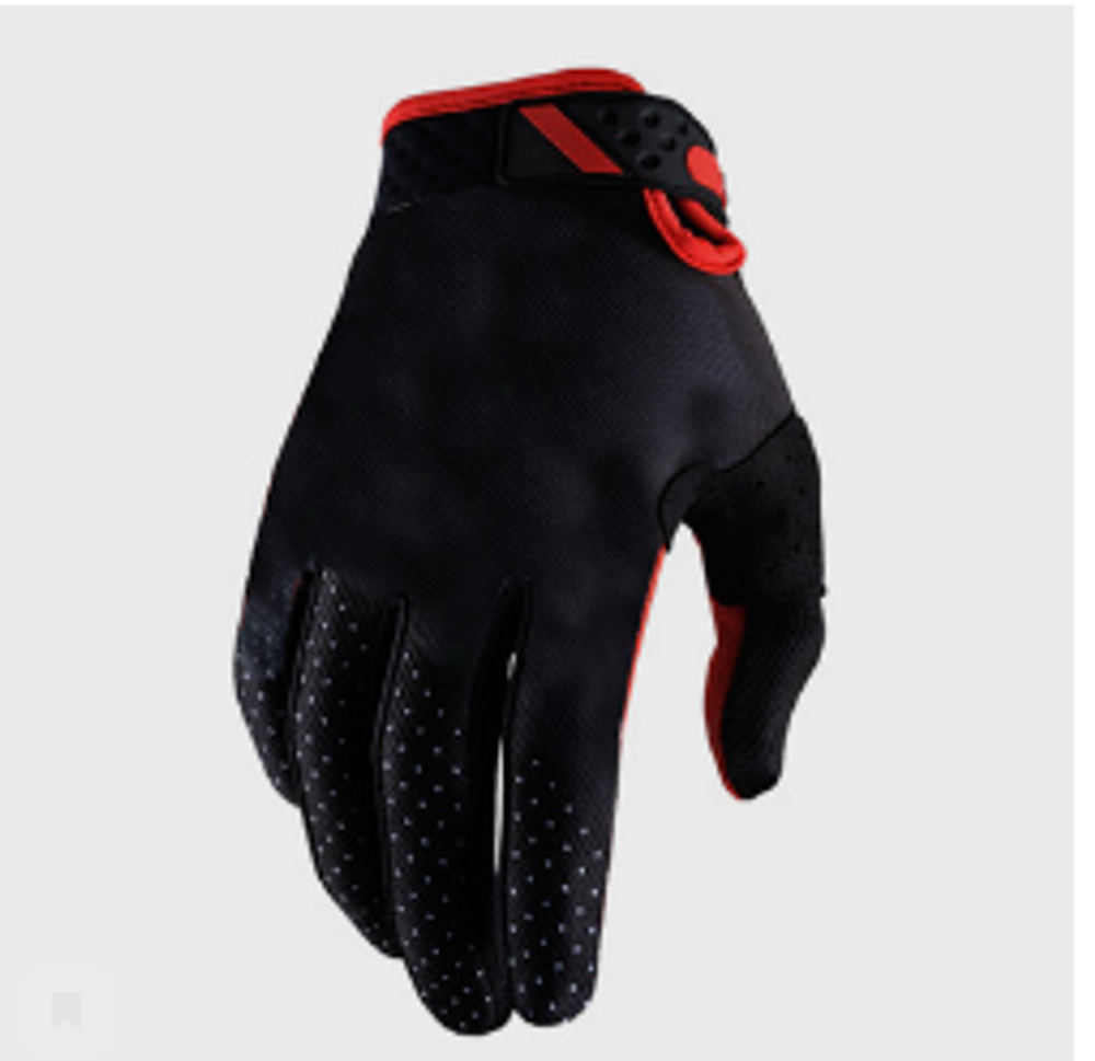 Вело перчатки 100% (черно-красный) размер  L