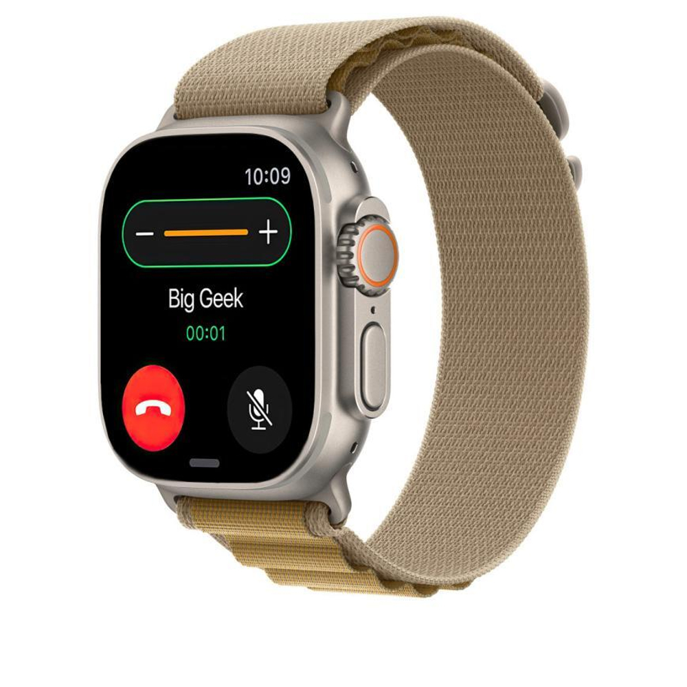Браслет Apple Alpine Loop, коричневый со светлой пряжкой, для Apple Watch 44, 45, 46 мм, Ultra и Ultra 2 (дизайн 2024), Средний