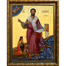 Варнава (Иосия) Медиоланский, Кипрский епископ, апостол от 70-ти. Икона на холсте.