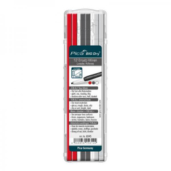 Грифели PICA-MARKER для карандаша Pica BIG Dry 6060 (4 красных, 4 темных, 4 белых)