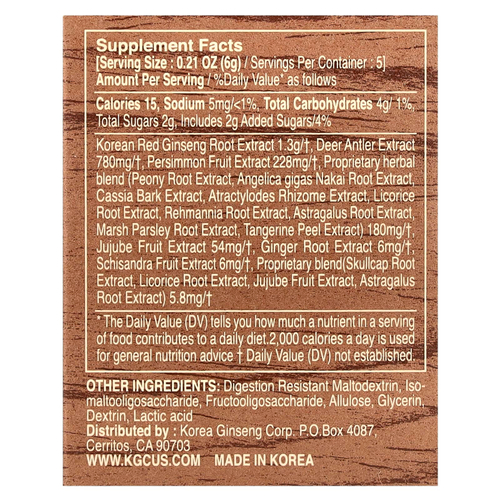 JungKwanJang, Экстракт чхон нока, корейский красный женьшень и рога оленя, 30 г (1,06 унции)