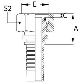 Фитинг DN 10 DKO-L (Г) 22x1.5 15