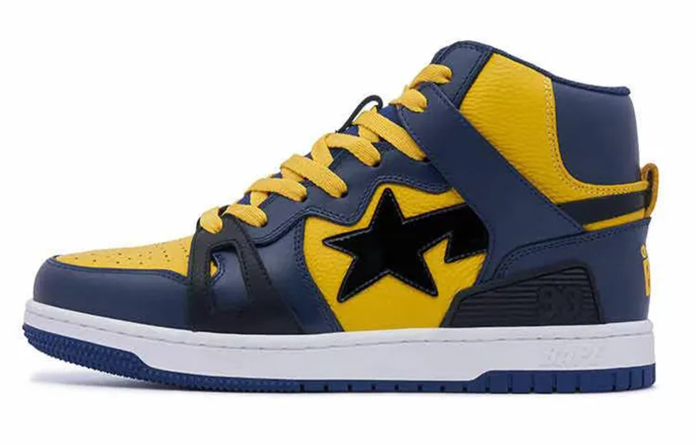 A Bathing Ape Bathing Ape Logo Patch Leather Sneakers