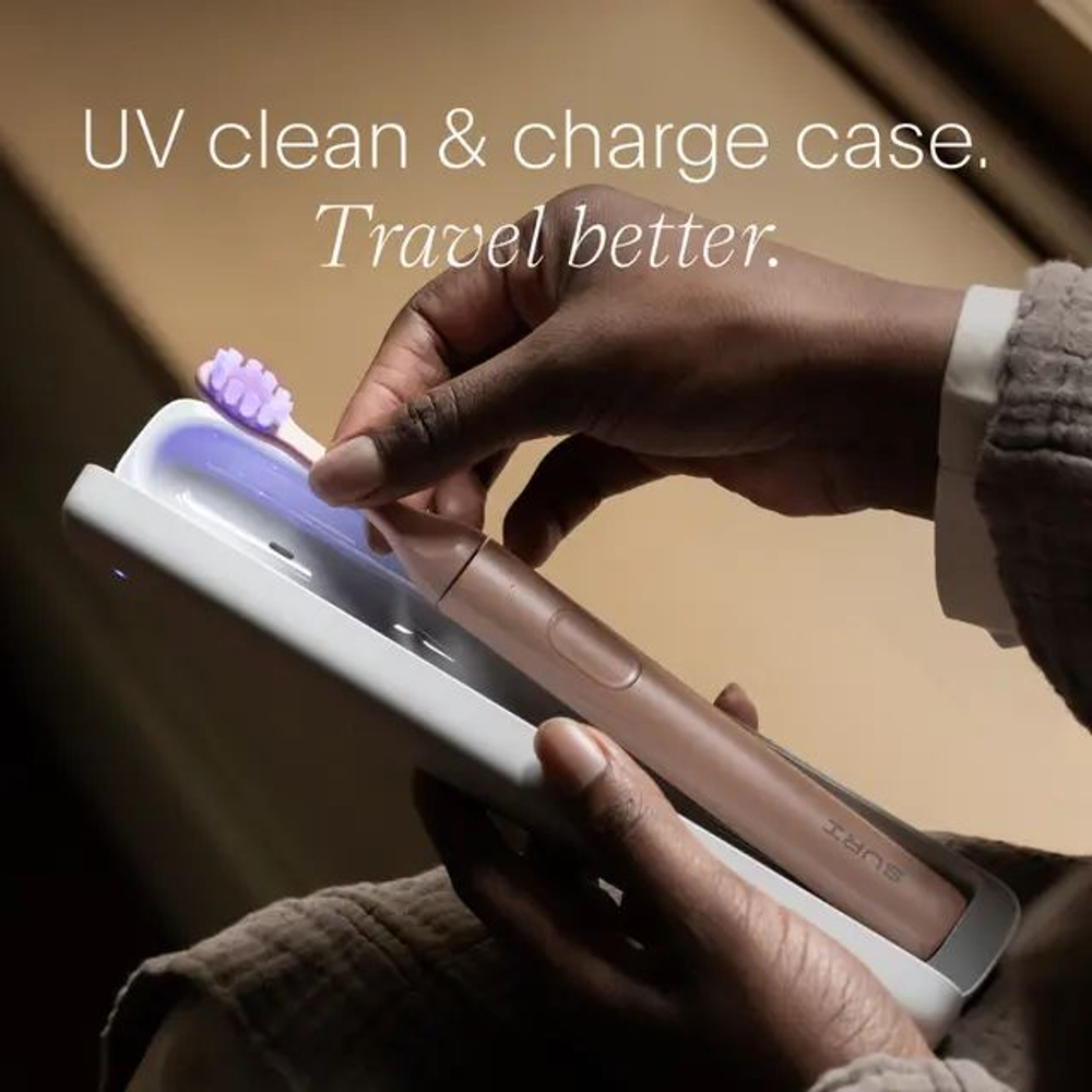 SURI Электрическая зубная щетка 2.0 Sonic Electric Toothbrush with UV Cleaning Travel Case, Sunset Bloom