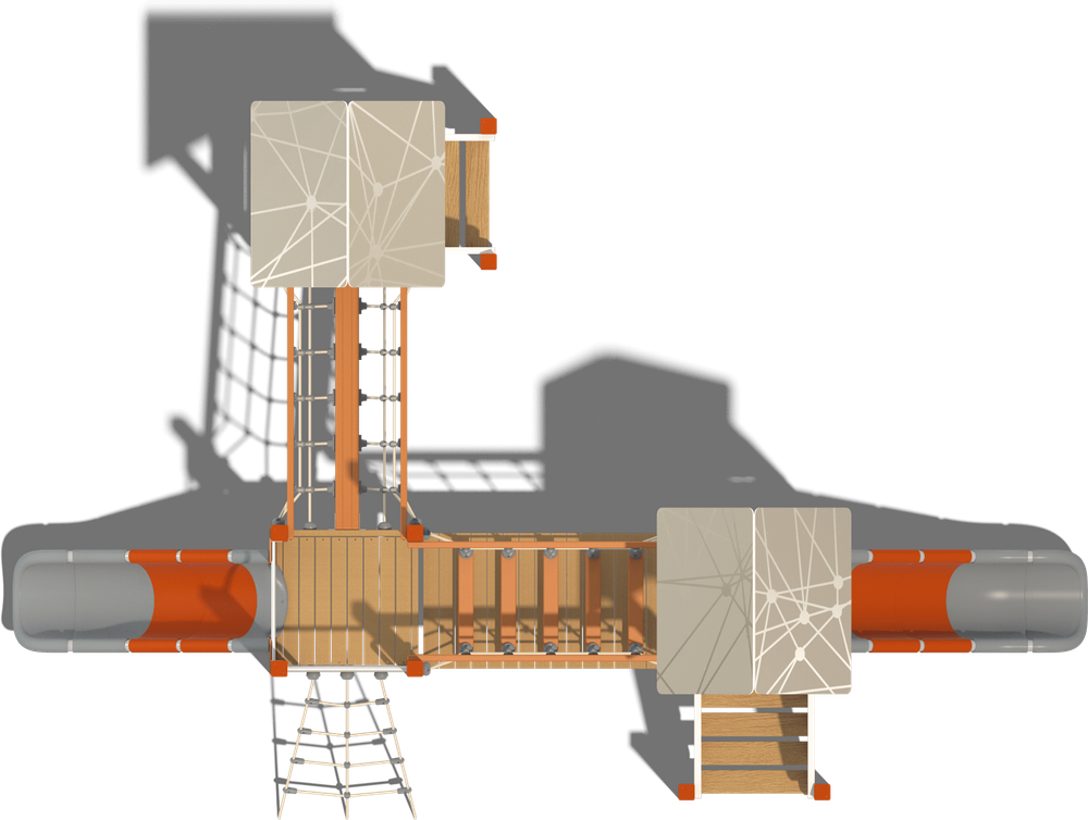 Детский городок Тула (стойки дуб, паттерн Vector)