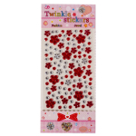 Наклейки-стразы Alingar, акриловые, "Яркие цветочки", стразы-цветочки, крупные и средние, пакет с европодвесом