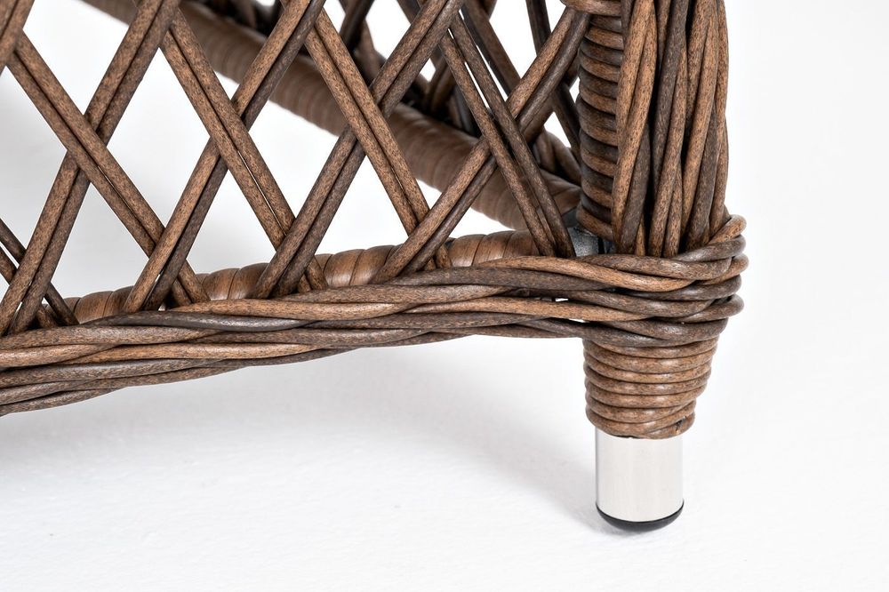 "Эспрессо-80 L" обеденная группа плетеная, цвет коричневый