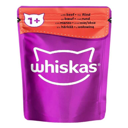 Влажный корм Whiskas для кошек с говядиной 85 гр