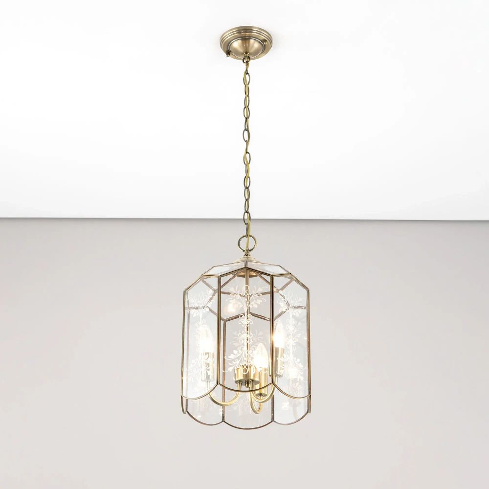 Citilux Витра-2 CL442230 Люстра подвесная витражная Бронза