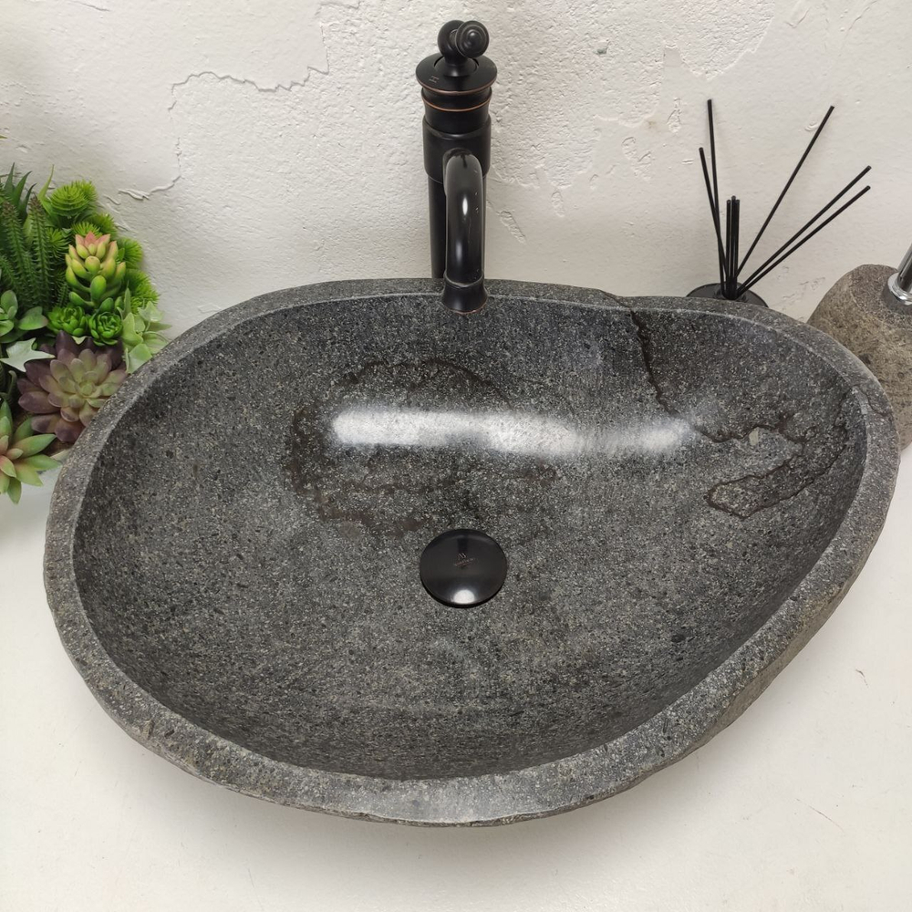 Раковина из речного камня RS01460 57*43*16 см