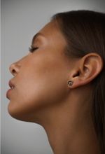 Пусеты мини Sunset с раухтопазом